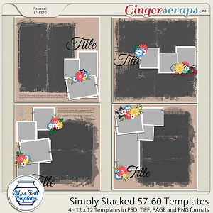 Simply Stacked 57-60 Templates by Miss Fish