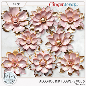 CU Alcohol Ink Flowers Vol 5 by Ilonka's Designs