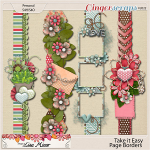 Take it Easy Page Borders from Designs by Lisa Minor