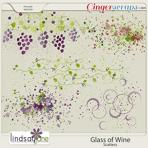 Glass of Wine Scatterz by Lindsay Jane