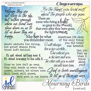 Mourning Birds {Word Art} by Jumpstart Designs