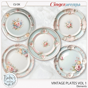 CU Vintage Plates Vol 1 by Ilonka's Designs 