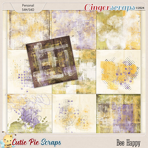 Bee Happy Pie Painted Papers