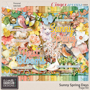 Sunny Spring Days Page Kit by Aimee Harrison