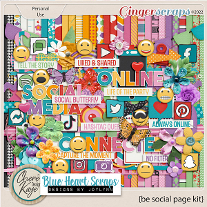 Be Social Page Kit by Chere Kaye Designs and Blue Heart Scraps