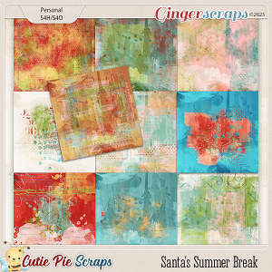 Santa's Summer Break Painted Papers