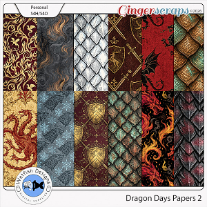 Dragon Days Papers 2 by Wetfish Designs 