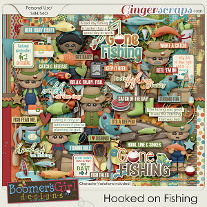 Hooked on Fishing by BoomersGirl Designs