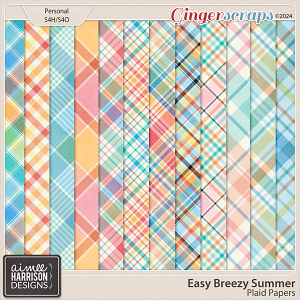 Easy Breezy Summer Plaid Papers by Aimee Harrison