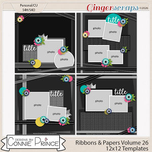 Ribbons & Papers Volume 26 - 12x12 Temps (CU Ok) by Connie Prince