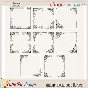 Vintage Floral Page Borders 02