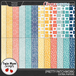 Pretty Patchwork - EXTRA PAPERS by Twin Mom Scraps