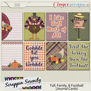 Fall, Family, & Football Journal Cards