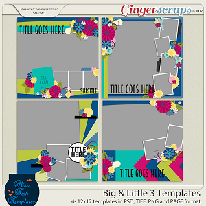 Big & Little 3 Templates by Miss Fish