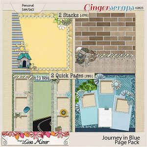Journey in Blue Page Pack from Designs by Lisa Minor