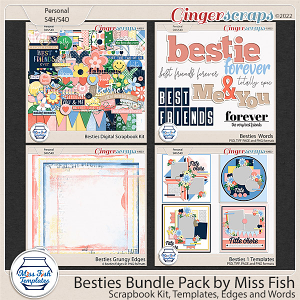 Besties Digital Scrapbook Bundle Pack by Miss Fish