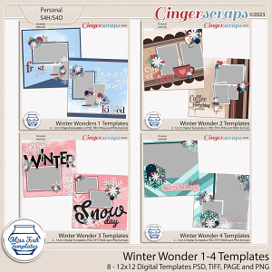 Winter Wonder 1-4 Template Bundle by Miss Fish