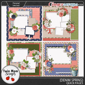 Denim Spring - QUICK PAGES by Twin Mom Scraps