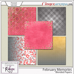 February Memories Blended papers by Scrapbookcrazy Creations