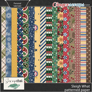 Sleigh What Patterned Papers by ScrapChat Designs Sleigh What Patterned Papers by ScrapChat Designs