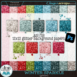 Winter Sparkle Glitter Papers & Styles by ADB Designs