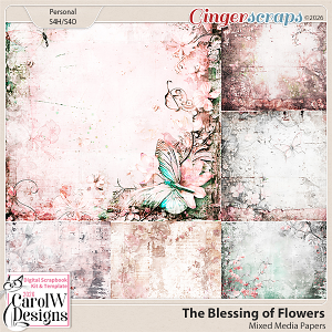 The Blessing of Flowers-Mixed Media Papers 