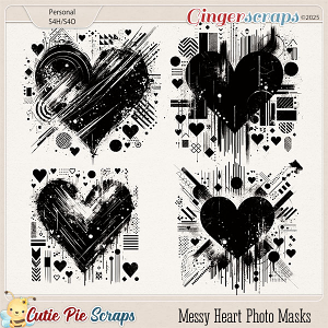 Messy Heart Photo Masks 01 Messy Heart Photo Masks 01