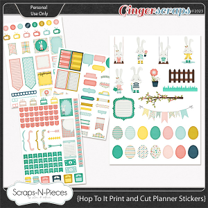 Hop To It Print and Cut Planner Stickers by Scraps N Pieces 