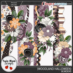 Woodland Halloween - BORDERS by Twin Mom Scraps