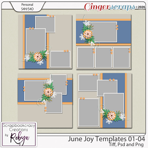 June Joy Templates 01-04 by Scrapbookcrazy Creations