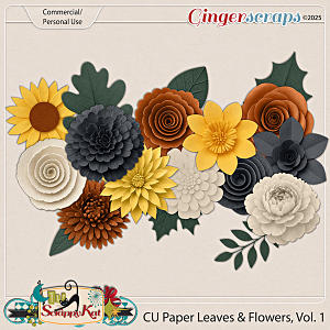 CU Paper Leaves & Flowers, Vol. 1 by The Scrappy Kat