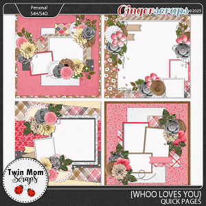 Whoo Loves You - QUICK PAGES by Twin Mom Scraps