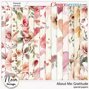 About Me: Gratitude - Special Papers - by Neia Scraps