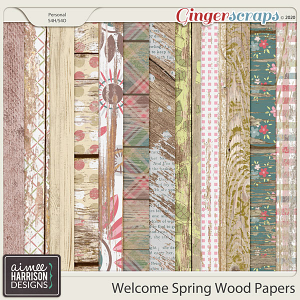 Welcome Spring Wood Papers by Aimee Harrison
