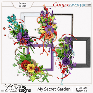 My Secret Garden: Cluster Frames by LDragDesigns