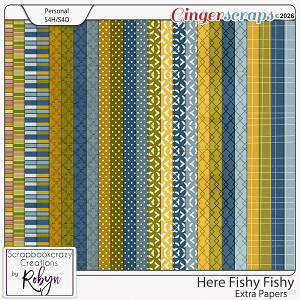 Here Fishy Fishy Extra Papers by Scrapbookcrazy Creations
