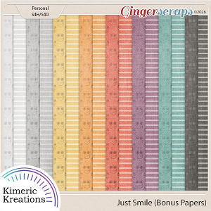 Just Smile Bonus Paper Pack by Kimeric Kreations
