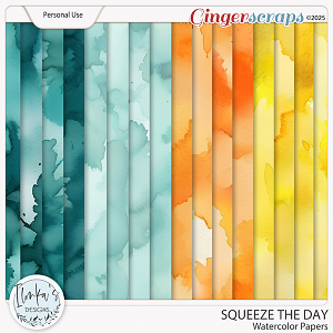 Squeeze The Day Watercolor Papers by Ilonka's Designs 
