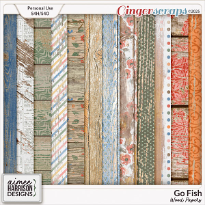 Go Fish Wood Papers by Aimee Harrison