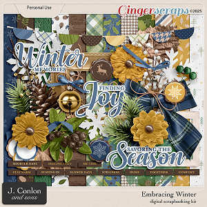 Embracing Winter Digital Scrapbooking Kit by J. Conlon and Sons
