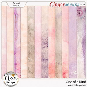 One of a Kind - Watercolor Papers - by Neia Scraps
