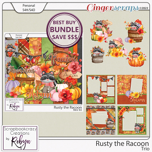 Rusty the Raccoon Trio by Scrapbookcrazy Creations