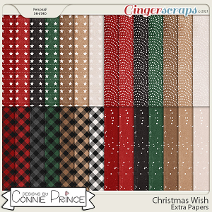 Christmas Wish  - Extra Papers by Connie Prince