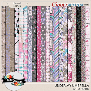 Under My Umbrella - Artsy Papers by Lisa Rosa Designs