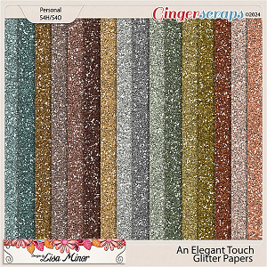 An Elegant Touch Glitter Papers from Designs by Lisa Minor