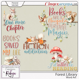Forest Library Word Art by Scrapbookcrazy Creations