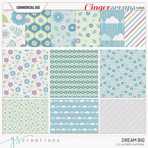 Dream Big Layered Patterns (CU) by GS Creations