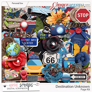 Destination Unknown - Page Kit - by Neia Scraps
