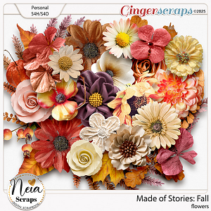 Made of Stories: Fall - Flowers - by Neia Scraps
