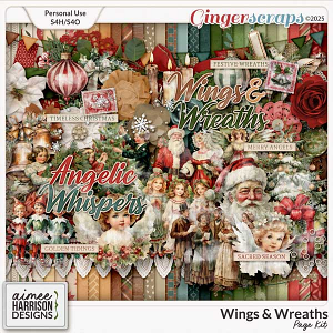Wings & Wreaths Page Kit by Aimee Harrison